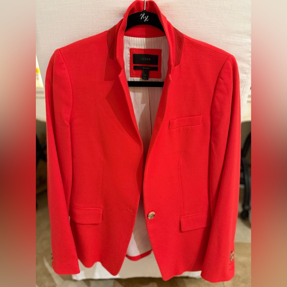 J. Crew Red Wool Blazer